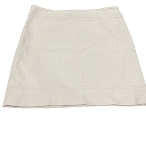 Talbots woven skirt, lined, silver zipper in the back    In oatmeal